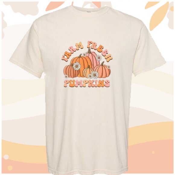 NEW Comfort Colors Medium Custom Fall Shirt Pumpkin Patch Design - Picture 1 of 2
